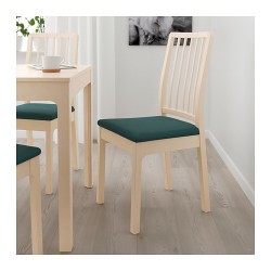 Фото3.Кресло, береза, сиденья Gunnared темно-зеленый EKEDALEN IKEA 892.652.90